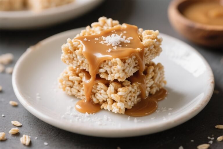 Irresistible Salted Caramel Rice Krispie Treats – Chewy, Buttery, and Perfectly Sweet