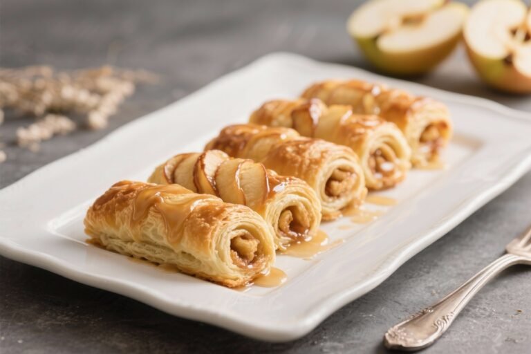 Apple Puff Pastry Rolls Recipe | Easy Apple Dessert Ready in 45 Minutes