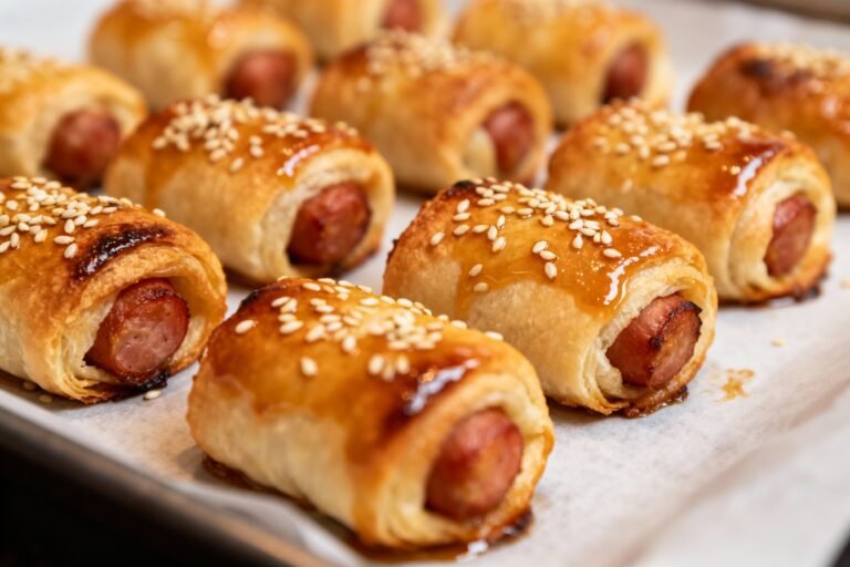 Sweet Savory Glazed Pigs in a Blanket