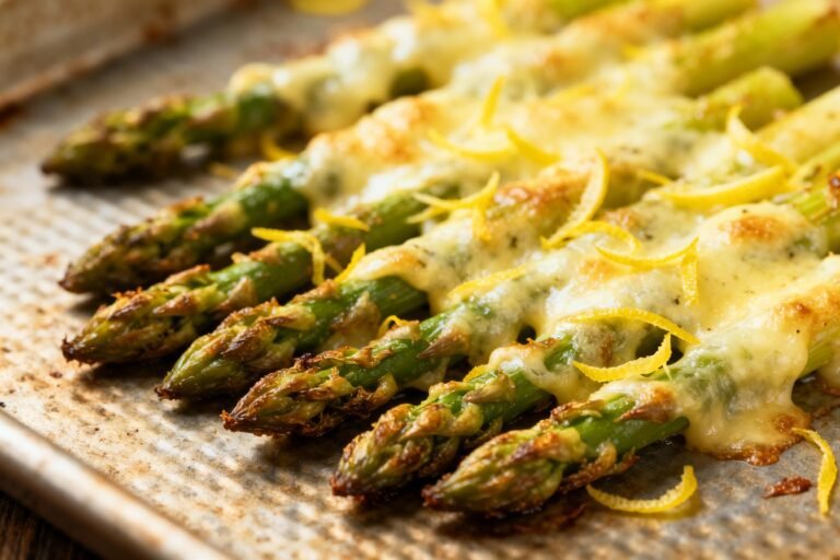 Easy Cheesy Baked Asparagus Recipe | Quick 20 Minute Side Dish