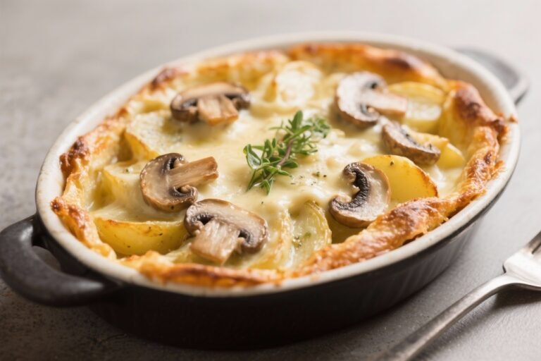 Classic Tartiflette Recipe | Creamy French Potato Dish with Mushrooms – Cozy, Cheesy Comfort