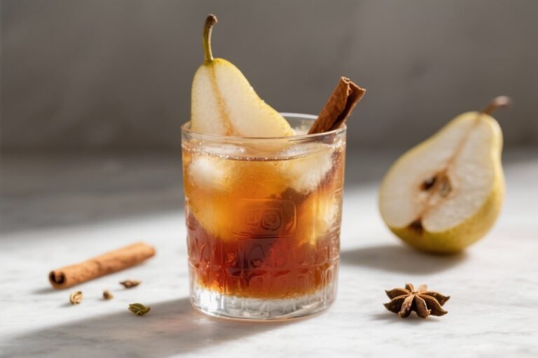 Spiced Pear Cardamom Shrub – A Bright, Cozy Drinking Vinegar