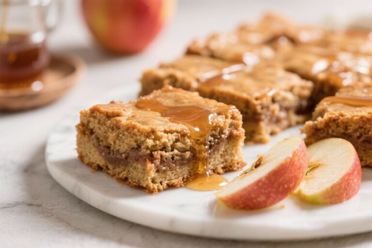 Maple Glazed Apple Blondies Recipe | Easy Fall Dessert with Apples and Maple Syrup – Cozy, Chewy, and Sweet