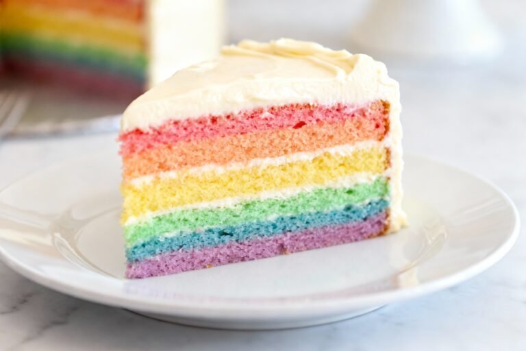 Easy Super Moist Rainbow Cake Recipe