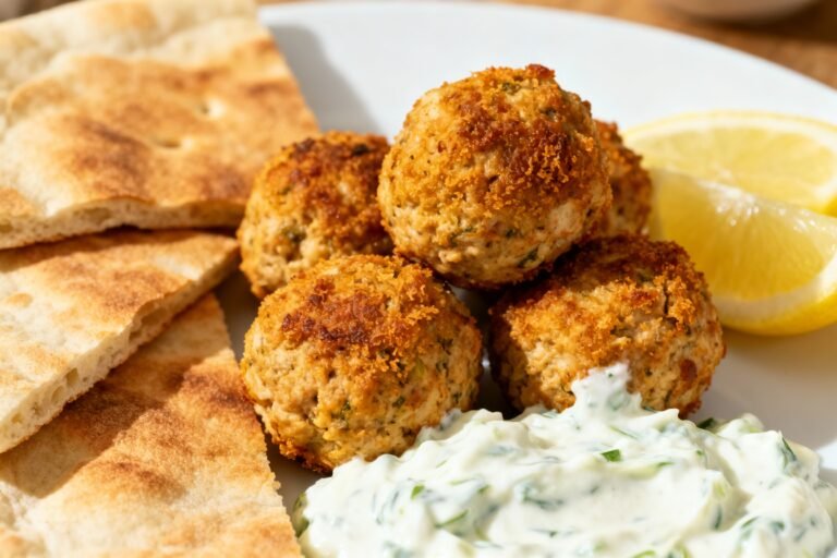 Healthy Greek Turkey Meatballs with Creamy Tzatziki Sauce