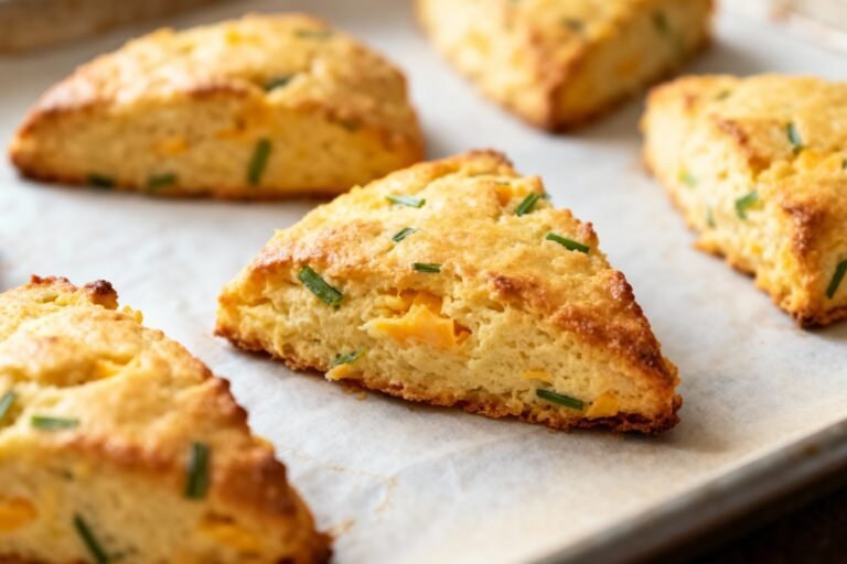 Cheese and Chive Buttermilk Scones | Easy Savory Cheddar Scones