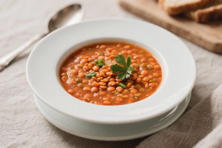 Lebanese Lentil Soup Recipe | Easy Vegan Red Lentil Comfort Soup – Warm, Cozy, and Flavorful