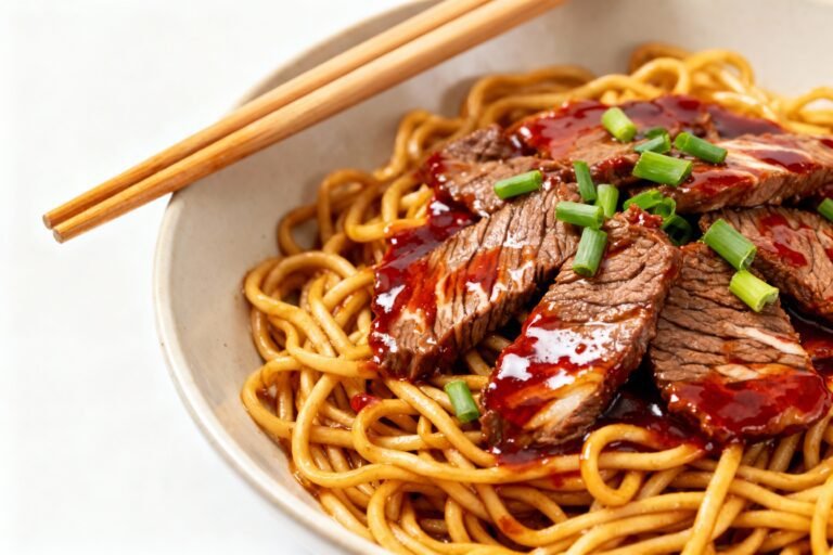 Hoisin Beef Noodles Sweet and Savory