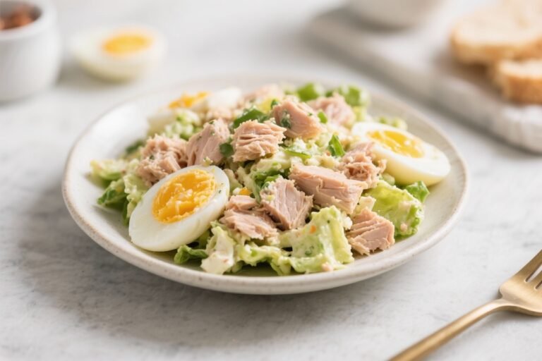 Easy Tuna and Egg Salad Recipe | Healthy Lunch Idea for Work or School
