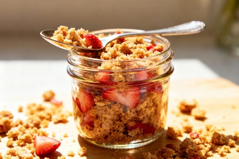 Easy Strawberry Crunch Topping for Desserts