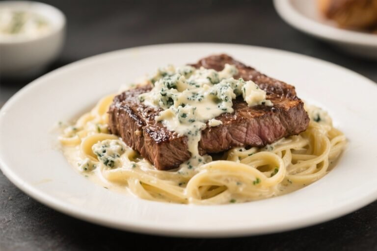 Steak Gorgonzola Alfredo Recipe – Creamy, Savory, and Comforting