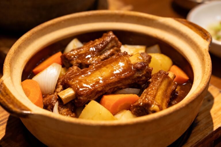 Traditional Galbi Jjim Korean Braised Beef