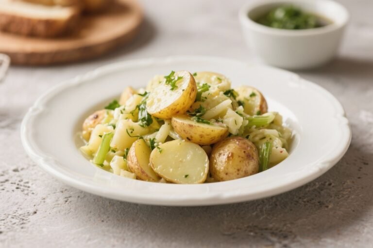 Authentic German Potato Salad Recipe | Traditional Hot Vinegar Potato Side Dish – Simple and Satisfying