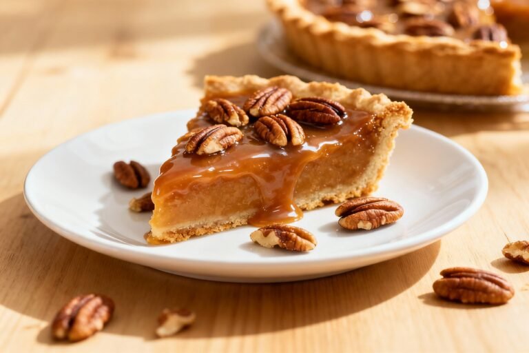 Pecan Pie Cake With Gooey Caramel Topping