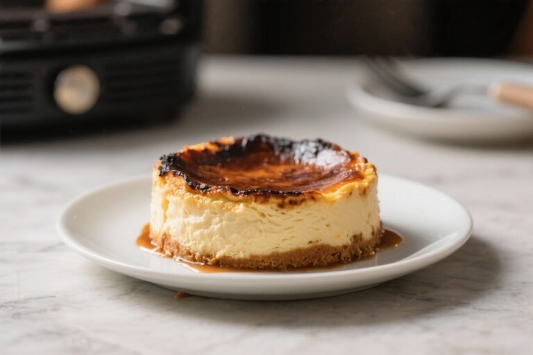 Burnt Basque Cheesecake Recipe | Easy Air Fryer Dessert with Caramelized Top