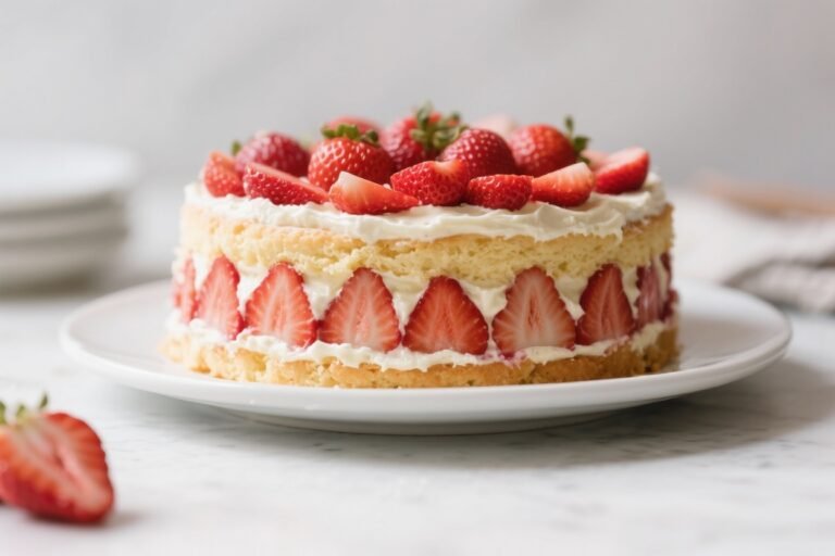 Easy Strawberry Shortcake Layer Cake Recipe | Homemade Fruity Dessert with Creamy Filling – A Fresh, Crowd-Pleasing Treat
