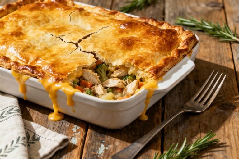 Creamy Chicken Pot Pie Casserole Bake