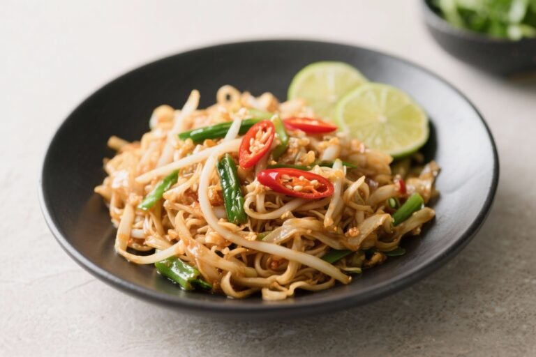 Vegan Pad Thai Recipe | Easy Thai Noodle Dish With Lime and Chili – Bright, Fresh, and Satisfying