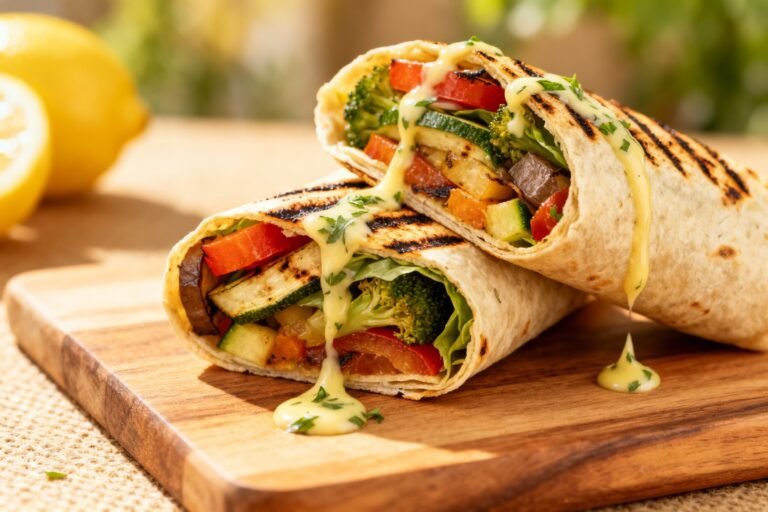 Fast Grilled Veggie Wrap Recipe | Healthy Vegetable Wraps