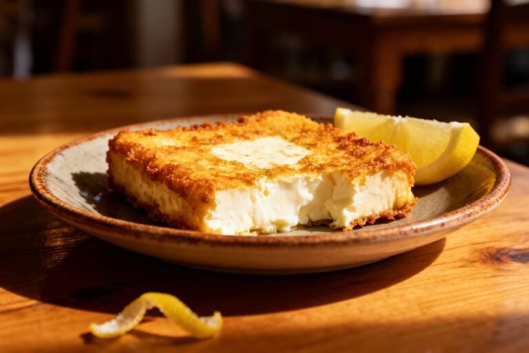 Crispy Greek Saganaki Recipe | Golden Fried Feta Cheese Greek Appetizer