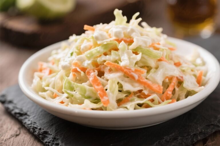 Classic Vinegar Coleslaw Recipe | Easy No-Mayo Southern Style Slaw – Crisp, Tangy, and Refreshing