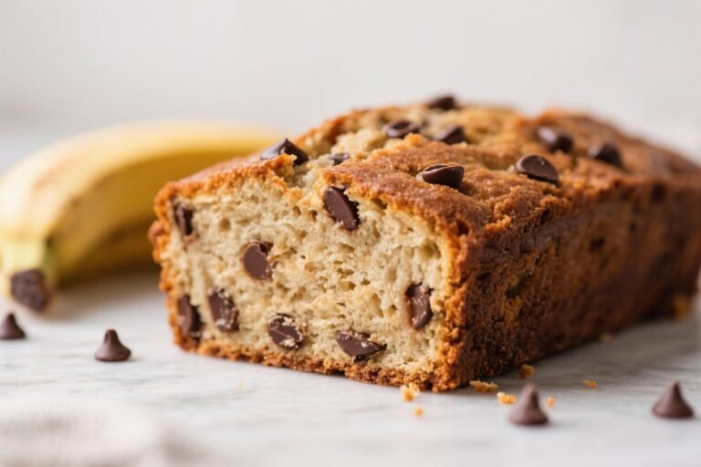 Super Moist Chocolate Chip Banana Bread | Easy Homemade Dessert Recipe – Comforting, Foolproof Loaf