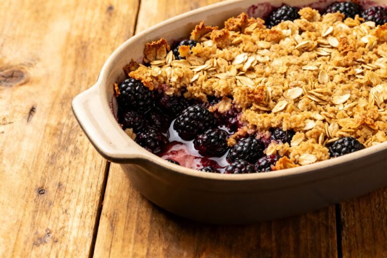 Classic Blackberry Crumble Recipe | Easy Fruit Dessert with Oat Topping