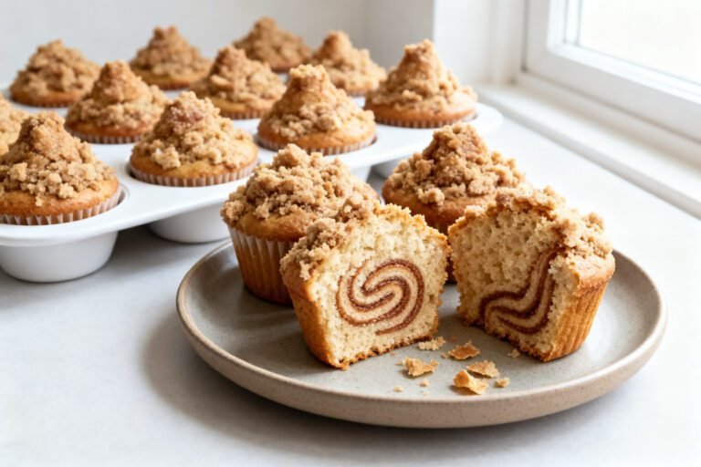 Easy Cinnamon Streusel Muffins Recipe | Bakery Style Coffee Cake Muffins
