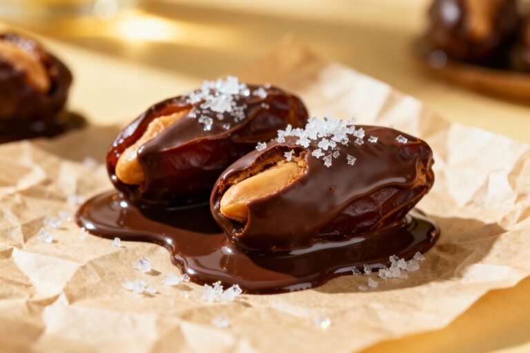 Chocolate Covered Peanut Butter Dates | Easy Sweet Snack Recipe