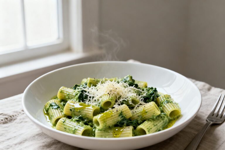 Creamy Cheesy Spinach Pasta Recipe | Healthy Palak Pasta Easy Dinner