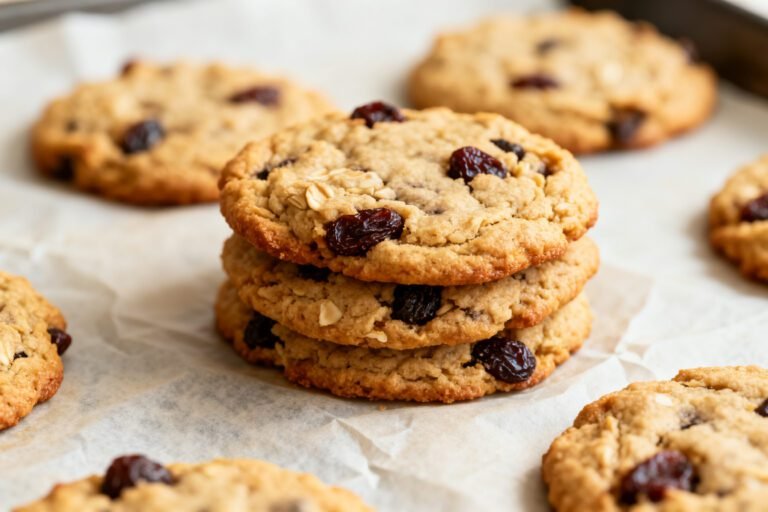 Soft & Chewy Oatmeal Raisin Cookies | Classic Bakery-Style Cookie Recipe