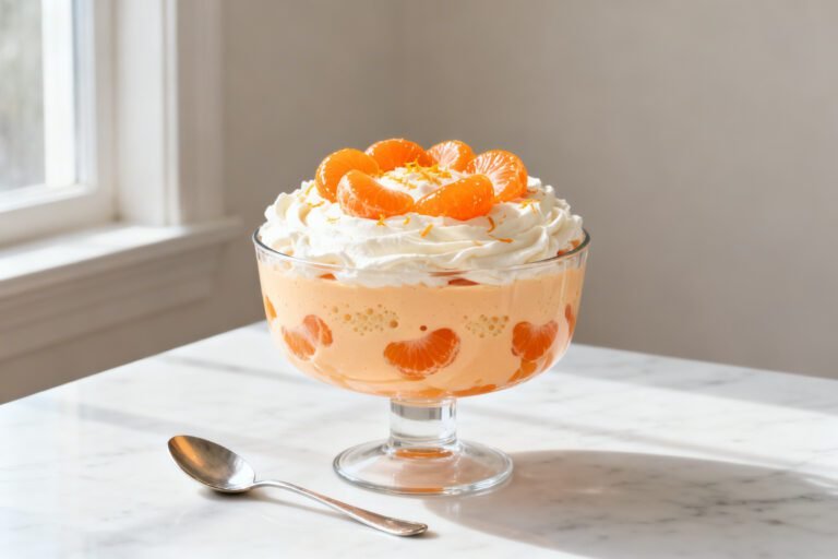 Easy Orange Jello Salad Recipe | Mandarin Orange Fluff Dessert