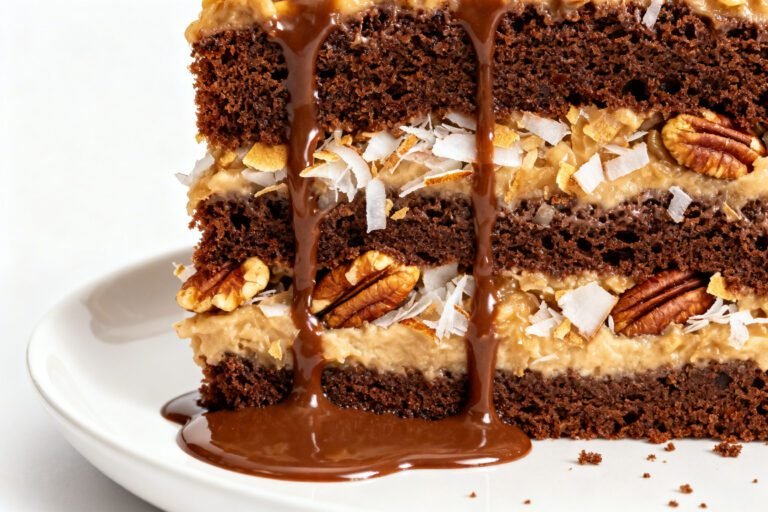 German Chocolate Cake Recipe | Easy Bakery Style Chocolate Coconut Cake