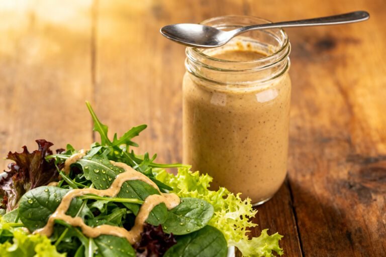 Easy Balsamic Tahini Dressing Recipe | Creamy Vegan Salad Sauce