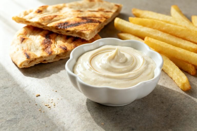 Lebanese Garlic Sauce Toum Recipe | Creamy Middle Eastern Dip Sauce