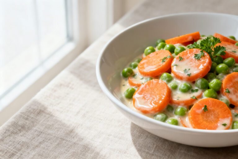 Peas And Carrots Recipe | Creamy Classic Vegetable Side Dish for Dinner