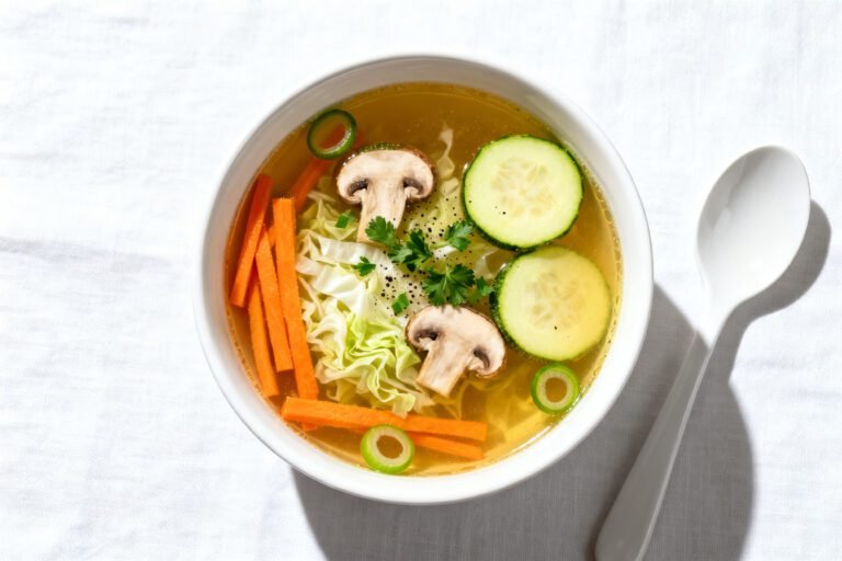 Clear Vegetable Soup Recipe | Light Homemade Broth Soup for Comfort