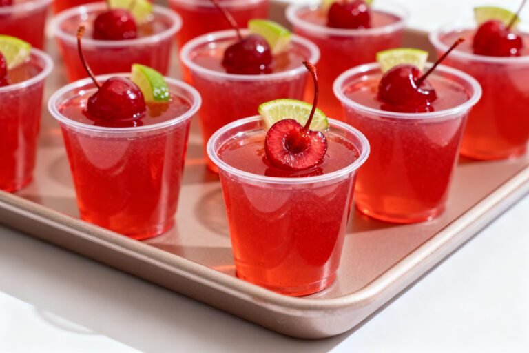 Easy Dirty Shirley Jello Shot Recipe | Cherry Lime Party Shots