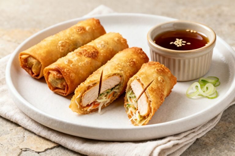 Crispy Chicken Spring Rolls Recipe | Easy Homemade Dinner Idea