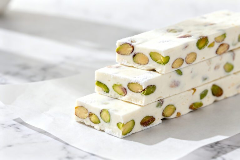 Homemade Pistachio Nougat Recipe | Soft Chewy Nut Candy Treat