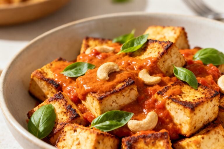 Creamy Mary Me Tofu Recipe | Easy Healthy Vegan Dinner Idea