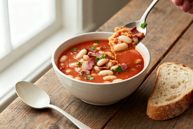 Homemade Bean with Bacon Soup Recipe | Cozy Hearty Comfort Food