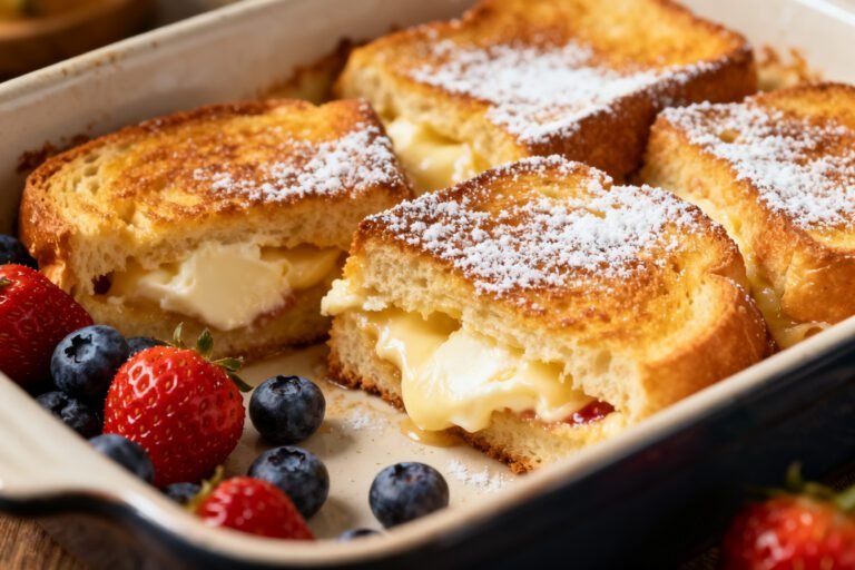 Stuffed Cream Cheese French Toast Recipe | Easy Brunch Breakfast Bake
