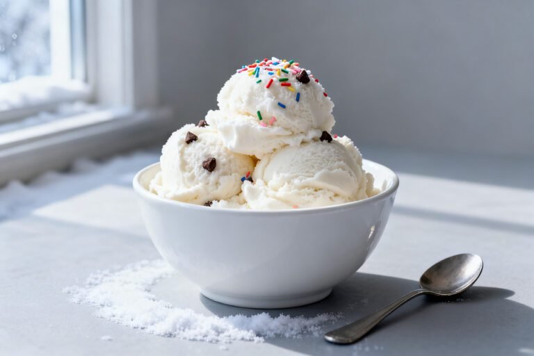 Snow Ice Cream Recipe | Fun Homemade Winter Dessert Idea