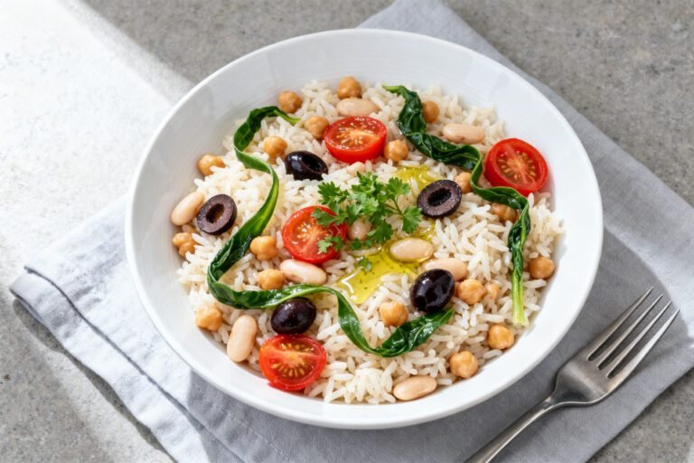 Mediterranean Rice and Beans Recipe | Easy One Pot Healthy Dinner