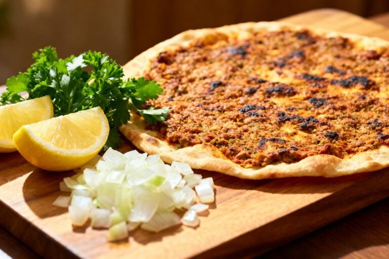 Lahmacun Turkish Pizza Recipe | Crispy Flatbread with Spiced Lamb
