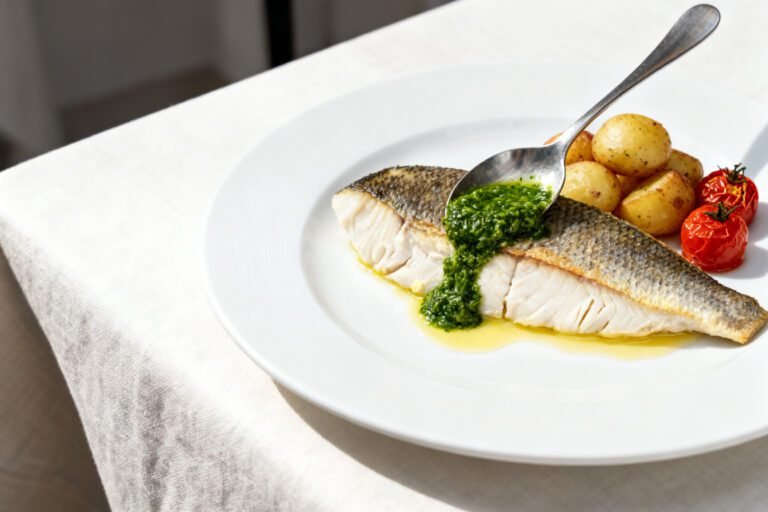 Baked Chilean Sea Bass Recipe | Easy Basil Pesto Dinner