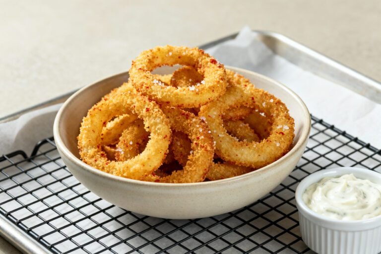 Baked Onion Ring Chips Recipe | Crispy Easy Party Snack Idea
