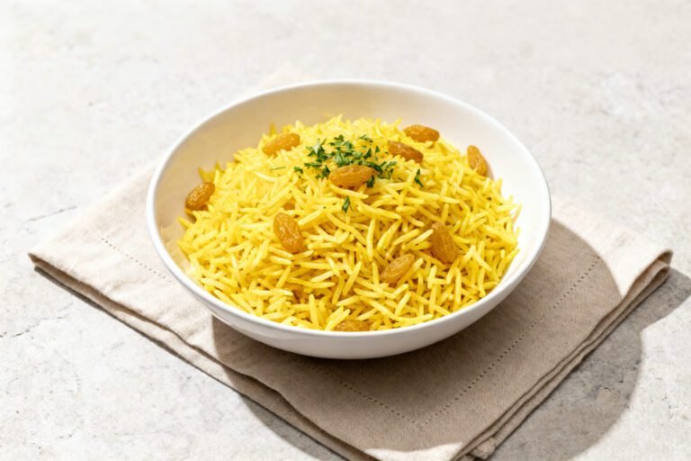 Vibrant Saffron Rice Recipe | Fluffy Middle Eastern Basmati Side Dish
