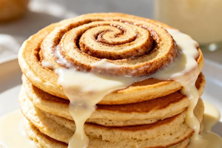 Cinnamon Roll Pancakes Recipe | Fluffy Swirled Breakfast Favorite